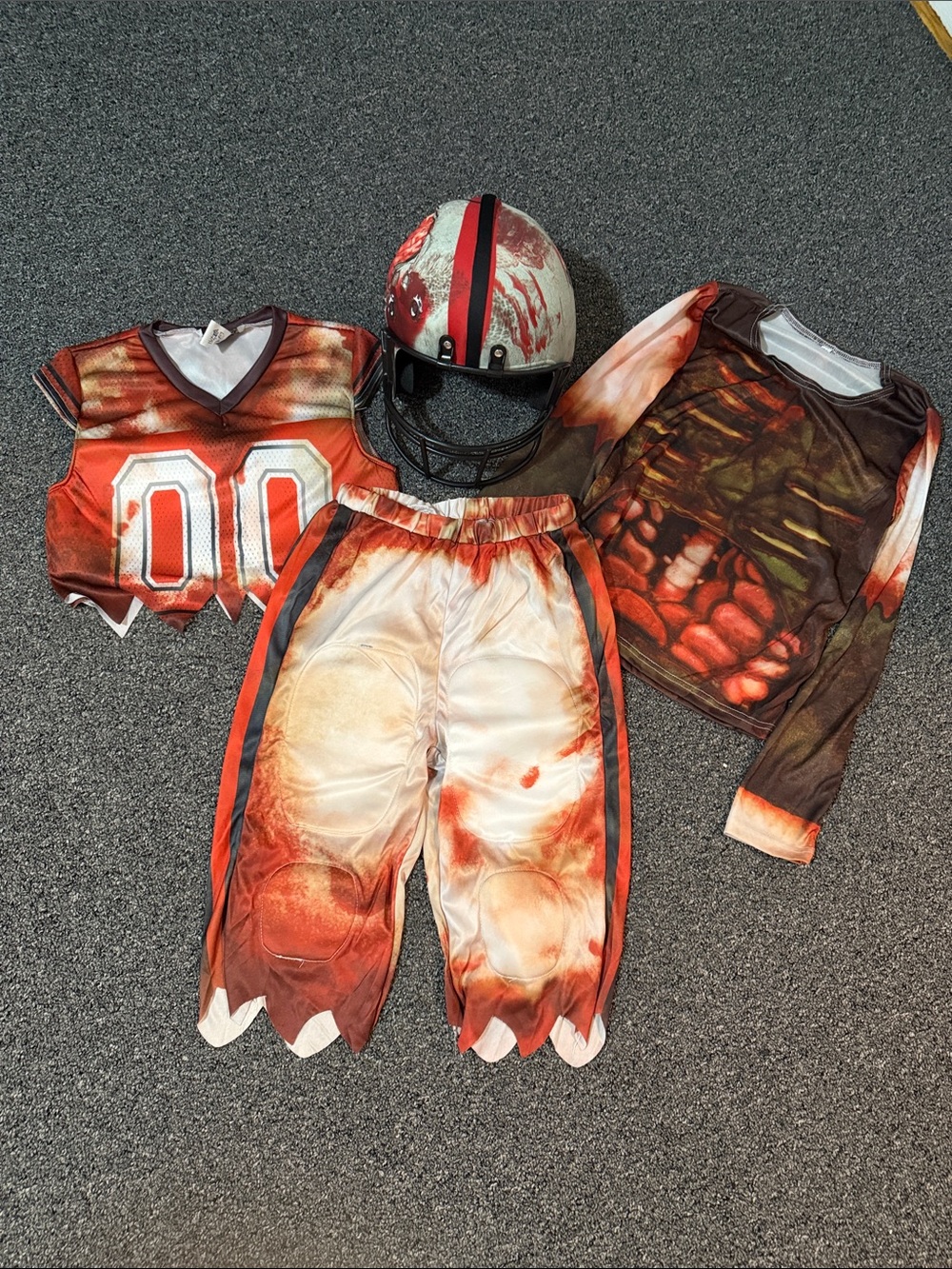 💀🎃👻Kids Zombie Football Costume Set